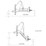 Case IH Planter Hitch technical drawing