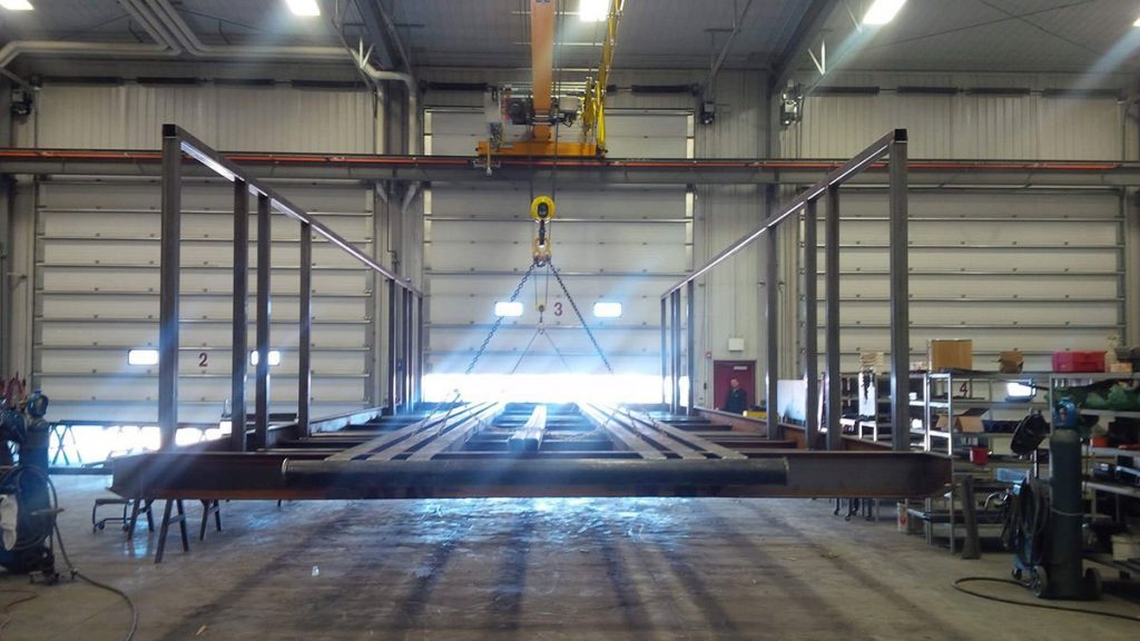 portable shop frame and rig mating